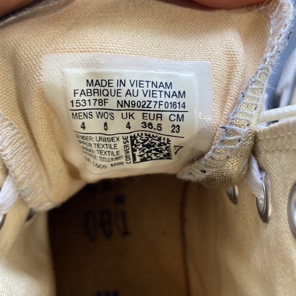 Gold high top converse - Picture 4 of 4